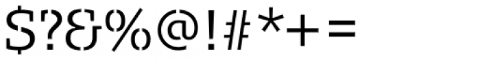 FF Signa Slab Stencil Light Font OTHER CHARS