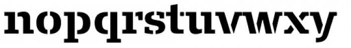 FF Signa Slab Stencil Pro Bold Font LOWERCASE