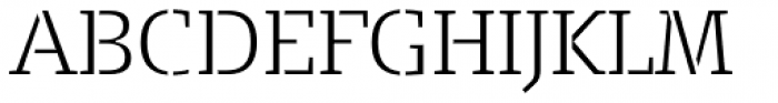 FF Signa Slab Stencil Pro Extra Light Font UPPERCASE