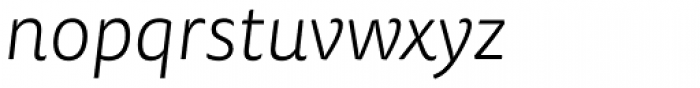 FF Tisa Sans Pro Light Italic Font LOWERCASE