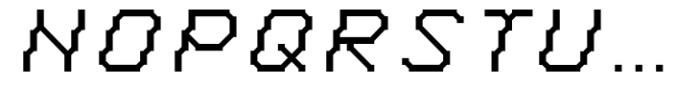 FF Tronic Std Regular Italic Font UPPERCASE