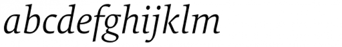 FF Tundra Pro ExtraLight Italic Font LOWERCASE