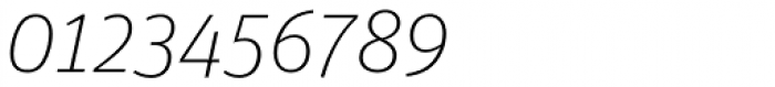 FF Unit Pro Thin Italic Font OTHER CHARS
