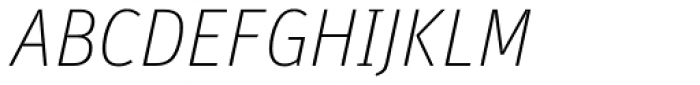 FF Unit Pro Thin Italic Font UPPERCASE