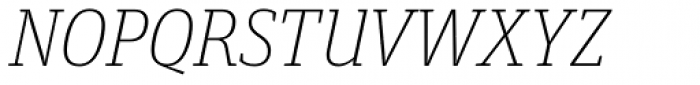 FF Unit Slab OT Thin Italic Font UPPERCASE