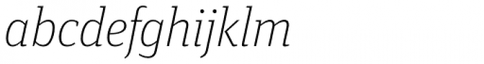 FF Unit Slab OT Thin Italic Font LOWERCASE