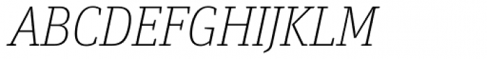 FF Unit Slab Pro Thin Italic Font UPPERCASE
