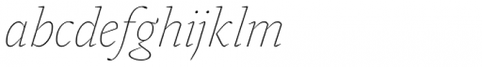FF Yoga Pro Hairline Italic Font LOWERCASE