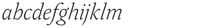 FF Yoga Pro Thin Italic Font LOWERCASE