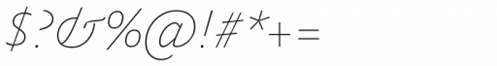 FF Yoga Sans Pro Hairline Italic Font OTHER CHARS