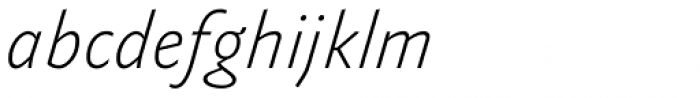 FF Yoga Sans Pro Thin Italic Font LOWERCASE