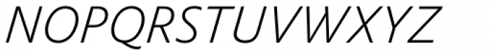FF Yoga Sans Std Thin Italic Font UPPERCASE