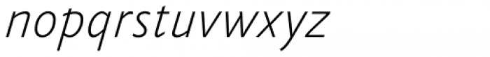 FF Yoga Sans Std Thin Italic Font LOWERCASE