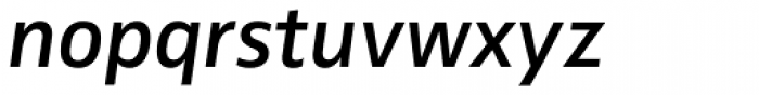 FF Zwo OT SemiBold Italic Font LOWERCASE
