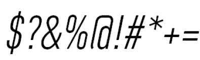 FF DIN Offc Pro Condensed Italic Font OTHER CHARS