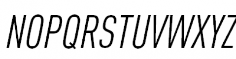 FF DIN Offc Pro Condensed Italic Font UPPERCASE