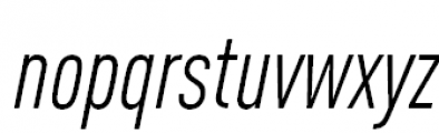 FF DIN Offc Pro Condensed Italic Font LOWERCASE