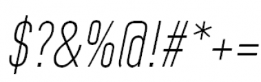 FF DIN Offc Pro Condensed Light Italic Font OTHER CHARS