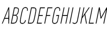 FF DIN Offc Pro Condensed Light Italic Font UPPERCASE