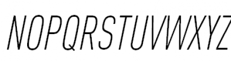 FF DIN Offc Pro Condensed Light Italic Font UPPERCASE