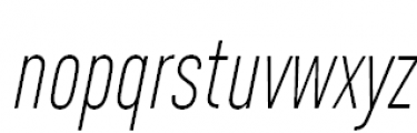 FF DIN Offc Pro Condensed Light Italic Font LOWERCASE