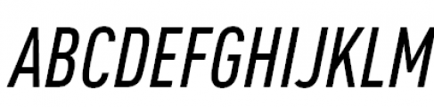 FF DIN Offc Pro Condensed Medium Italic Font UPPERCASE