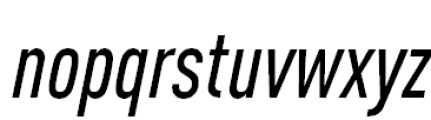FF DIN Offc Pro Condensed Medium Italic Font LOWERCASE