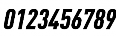 FF DIN Pro Condensed Black Italic Font OTHER CHARS