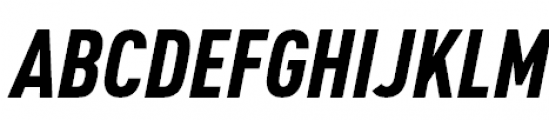 FF DIN Pro Condensed Black Italic Font UPPERCASE