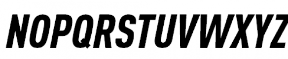 FF DIN Pro Condensed Black Italic Font UPPERCASE