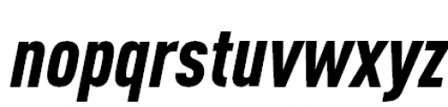 FF DIN Pro Condensed Black Italic Font LOWERCASE