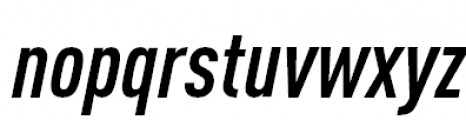 FF DIN Pro Condensed Bold Italic Font LOWERCASE