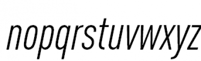 FF DIN Pro Condensed Italic Font LOWERCASE