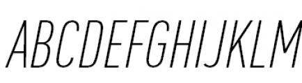FF DIN Pro Condensed Light Italic Font UPPERCASE