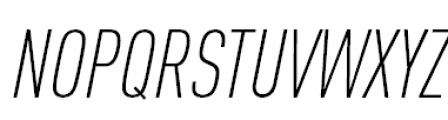 FF DIN Pro Condensed Light Italic Font UPPERCASE