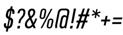 FF DIN Pro Condensed Medium Italic Font OTHER CHARS