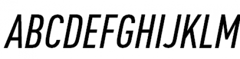 FF DIN Pro Condensed Medium Italic Font UPPERCASE