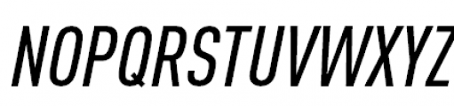 FF DIN Pro Condensed Medium Italic Font UPPERCASE