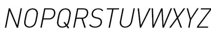 FF DIN Pro Light Italic Font UPPERCASE