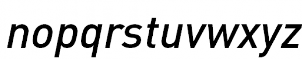 FF DIN Pro Medium Italic Font LOWERCASE