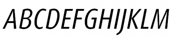 FF Dax Offc Pro Condensed Italic Font UPPERCASE