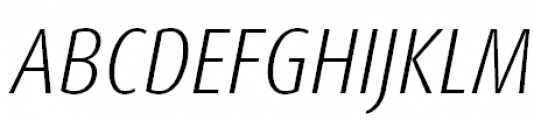 FF Dax Offc Pro Condensed Light Italic Font UPPERCASE