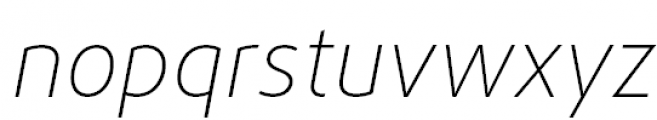 FF Daxline Pro Thin Italic Font LOWERCASE