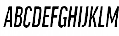 FF Good Headline Offc Pro Compressed Medium Italic Font UPPERCASE