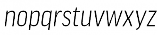 FF Good Headline Pro Condensed Light Italic Font LOWERCASE