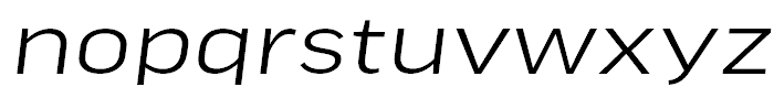 FF Good Headline Pro Extended Light Italic Font LOWERCASE
