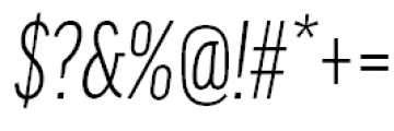 FF Good Headline Pro Extra Condensed Light Italic Font OTHER CHARS