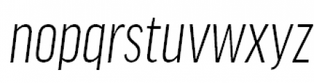 FF Good Headline Pro Extra Condensed Light Italic Font LOWERCASE