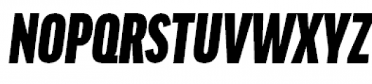 FF Good Headline Pro Extra Condensed Ultra Italic Font UPPERCASE