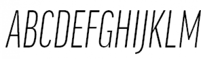 FF Good Pro Compressed Light Italic Font UPPERCASE